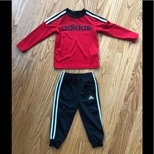 adidas Matching Sets - Toddler Boys Adidas Set - Red - Gently Worn adidas Matching Sets - Toddler Boys Adidas Set - Red - Gently Worn